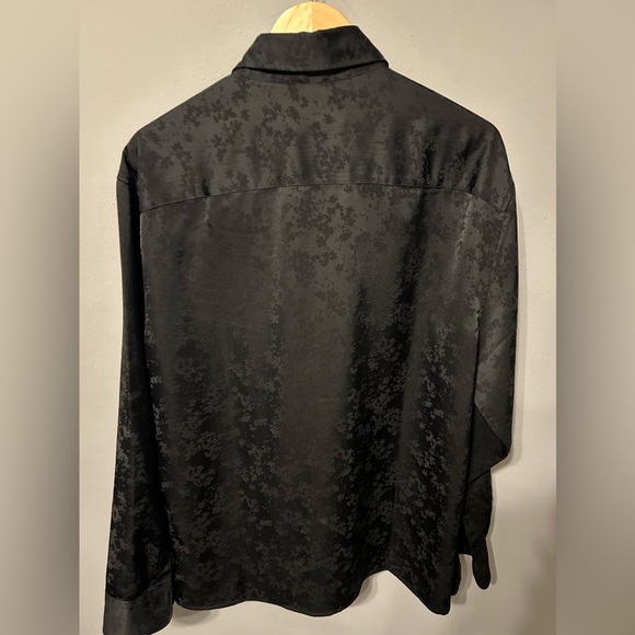 Abercrombie & Fitch Black Silk Dress Shirt - Medium - Picture 2 of 2